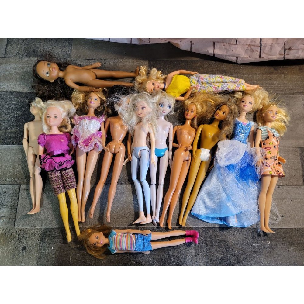 Barbie‎ Disney doll AS IS girl boy princess Elsa toy set lot
